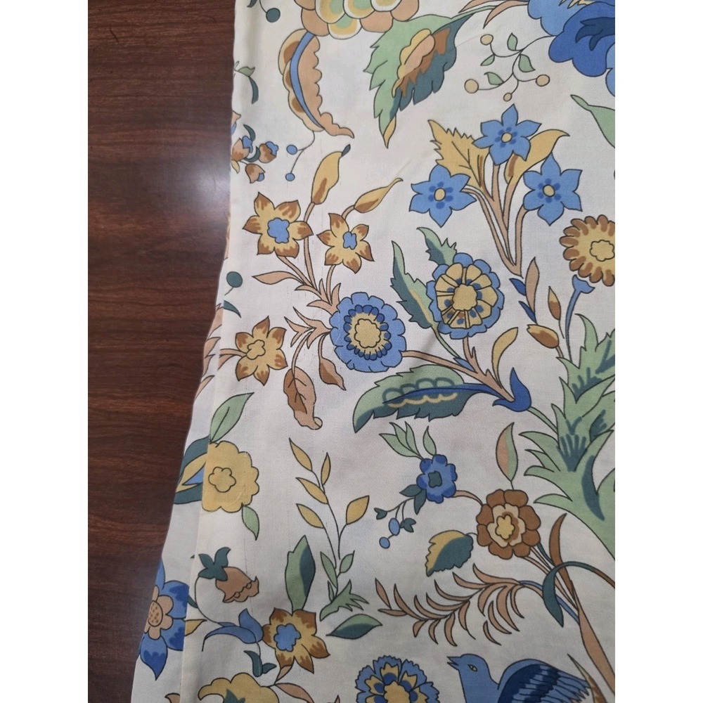 Talbots Womens Size M Silk Blend Sleeveless Blouse Ruffle Neck Floral Paisley - Picture 8 of 9
